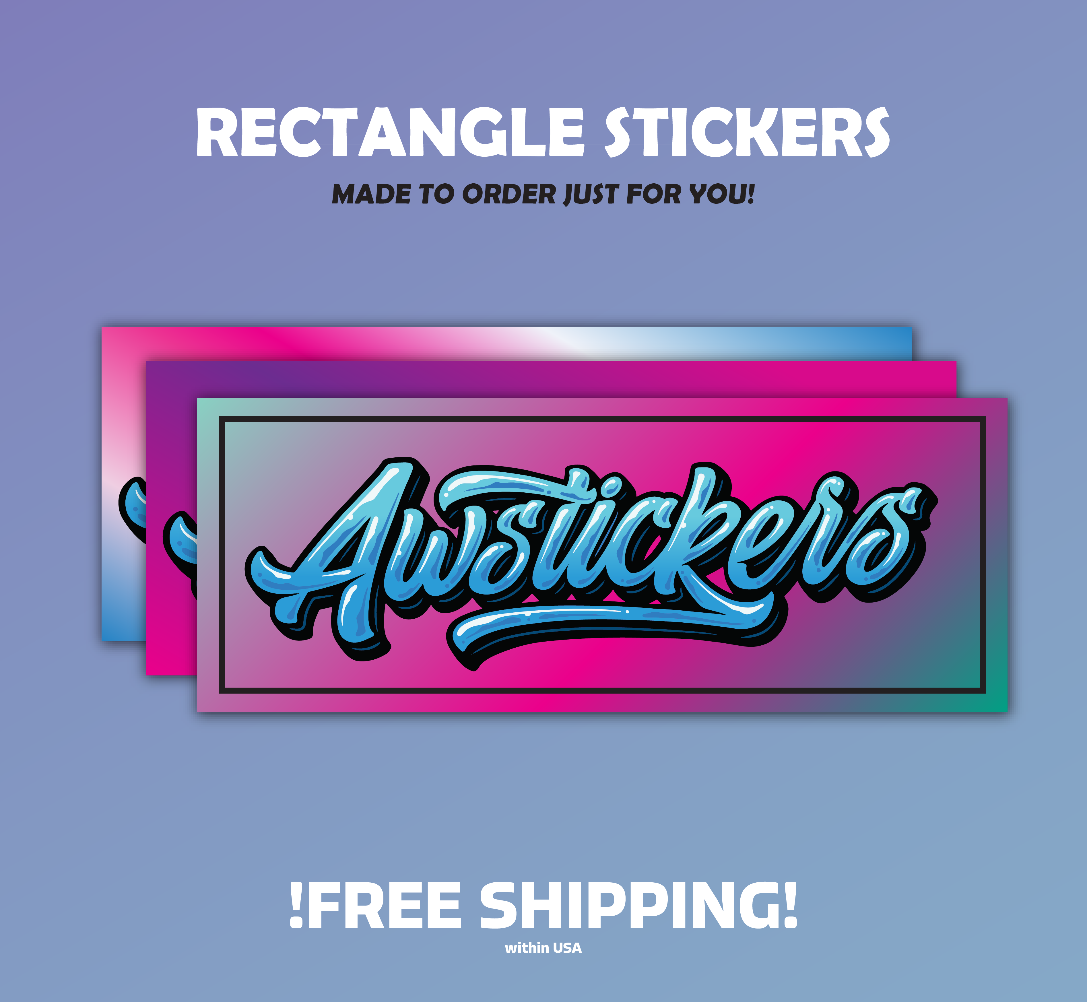 Rectangle Stickers – AWSTICKERS